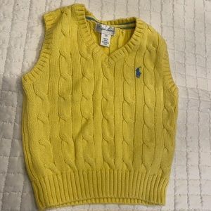 Polo Ralph Lauren 12 month yellow sweater vest